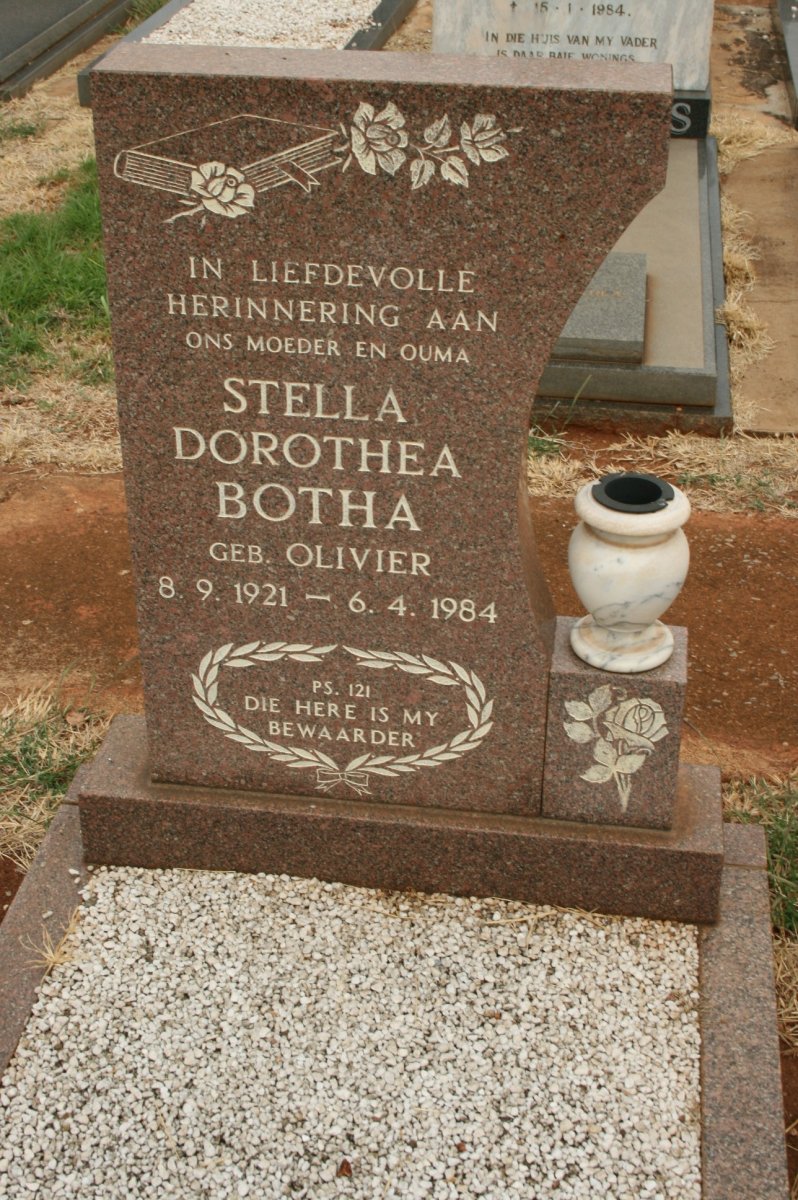 BOTHA Stella Dorothea nee OLIVIER 1921-1984
