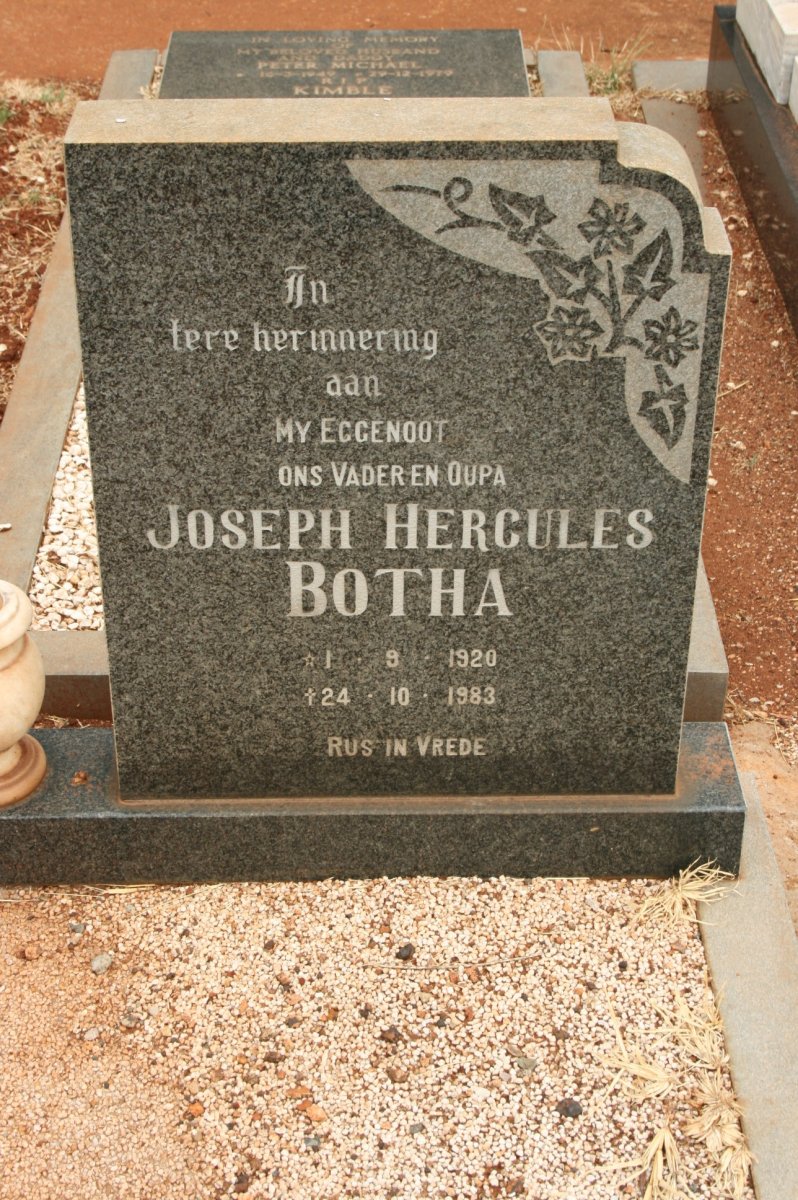 BOTHA Joseph Hercules 1920-1983