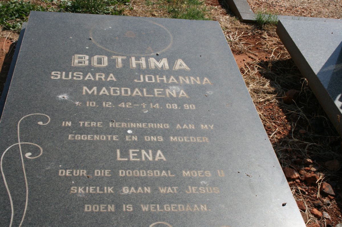BOTHMA Susara Johanna Magdalena 1942-1990