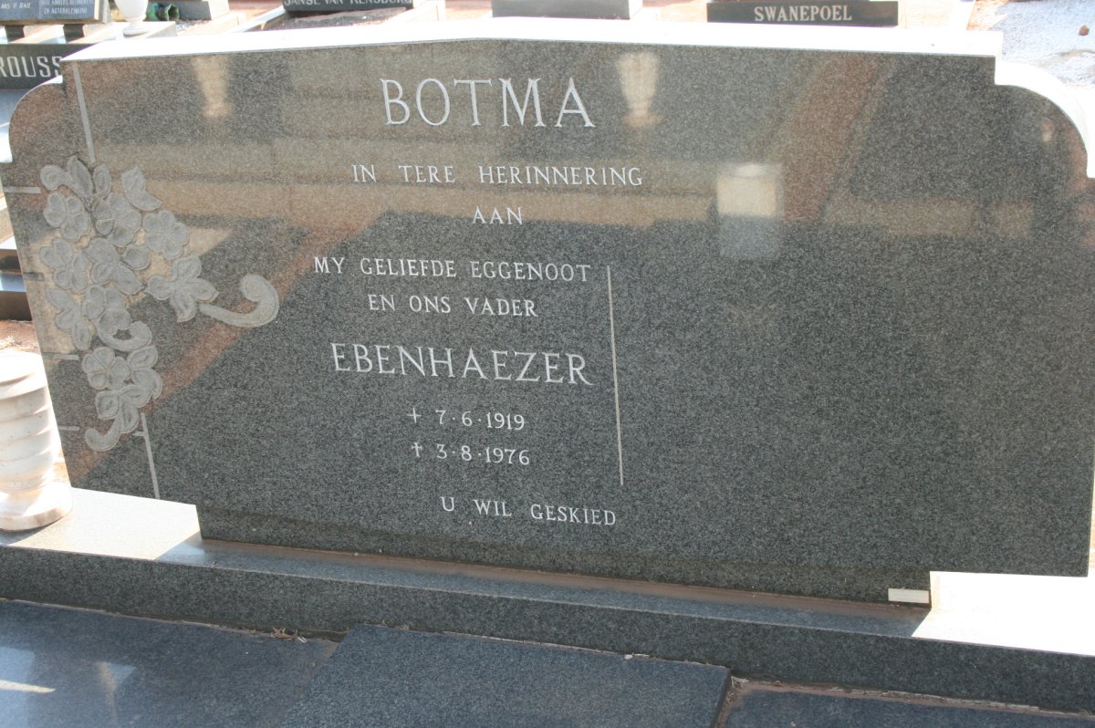 BOTMA Ebenhaezer 1919-1976