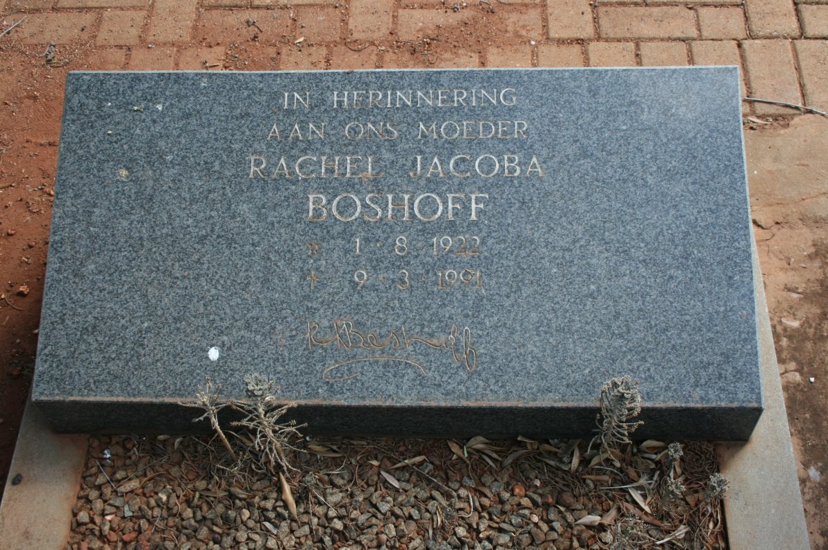 BOSHOFF Rachel Jacoba 1922-1991