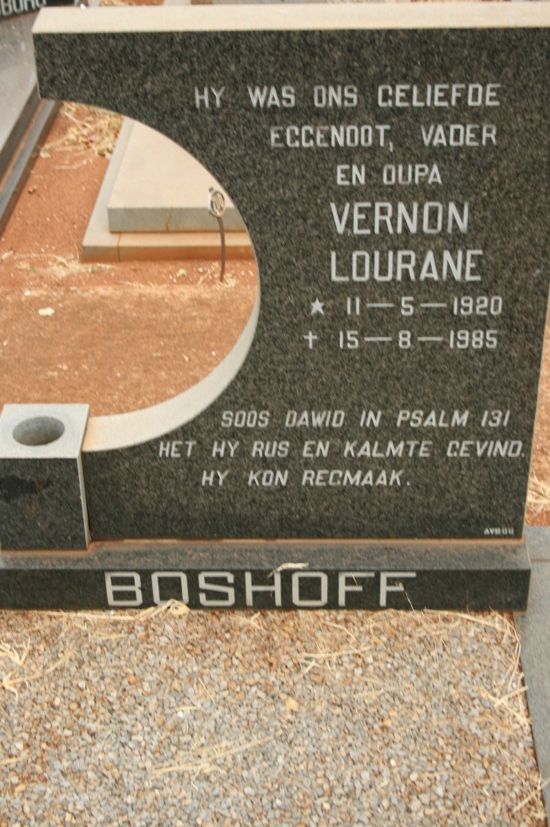 BOSHOFF Vernon Lourane 1920-1985