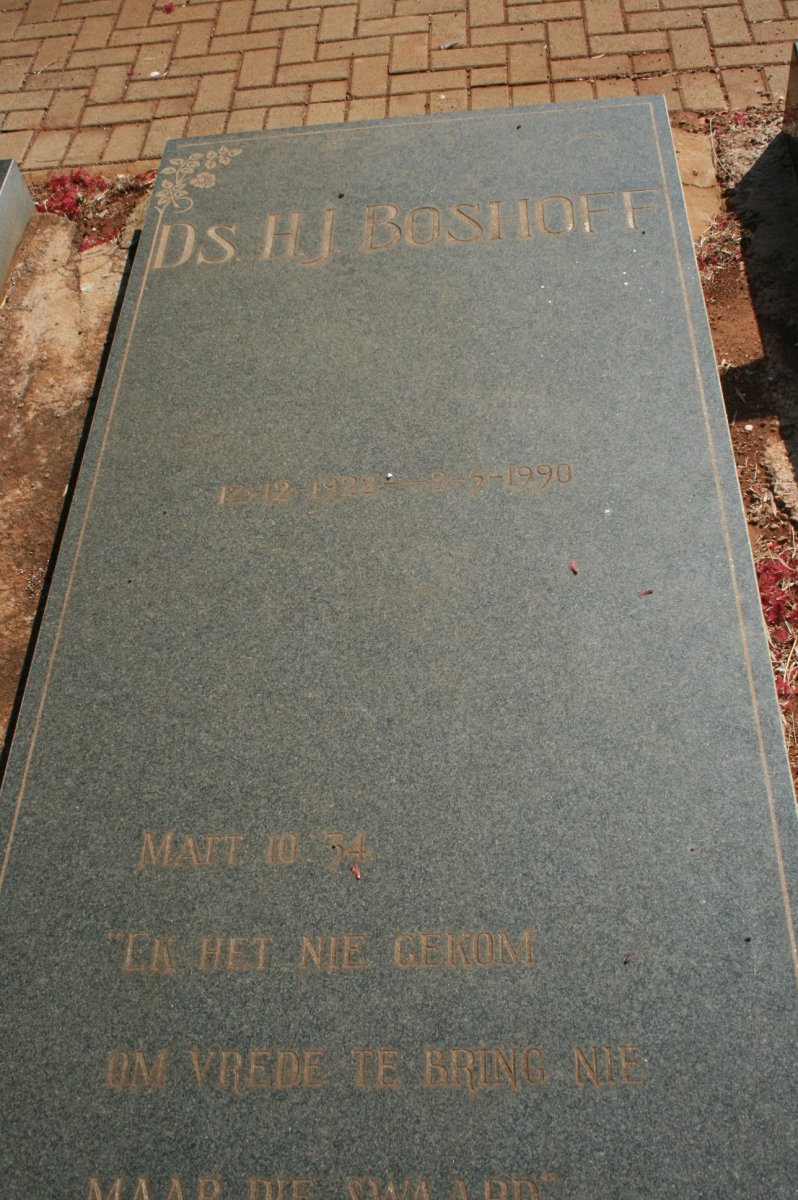 BOSHOFF H.J. 1922-1990