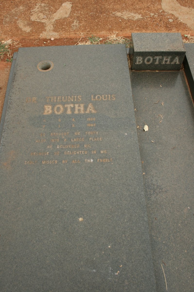 BOTHA Theunis Louie 1930-1982
