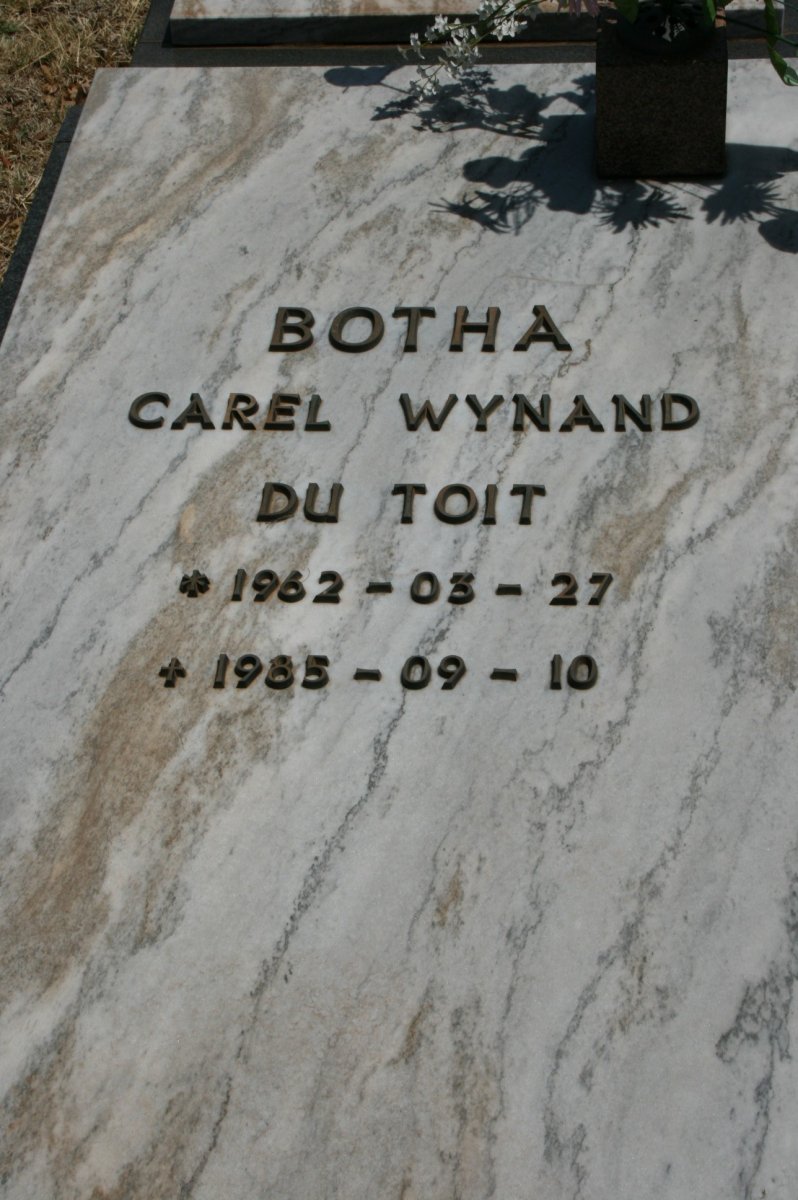 BOTHA Carel Wynand Du Toit 1962-1985