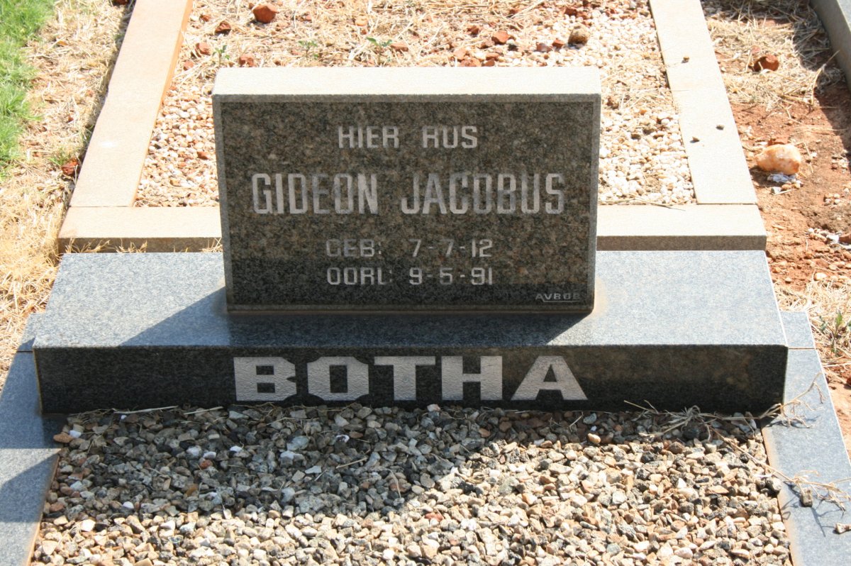 BOTHA Gideon Jacobus 1912-1991
