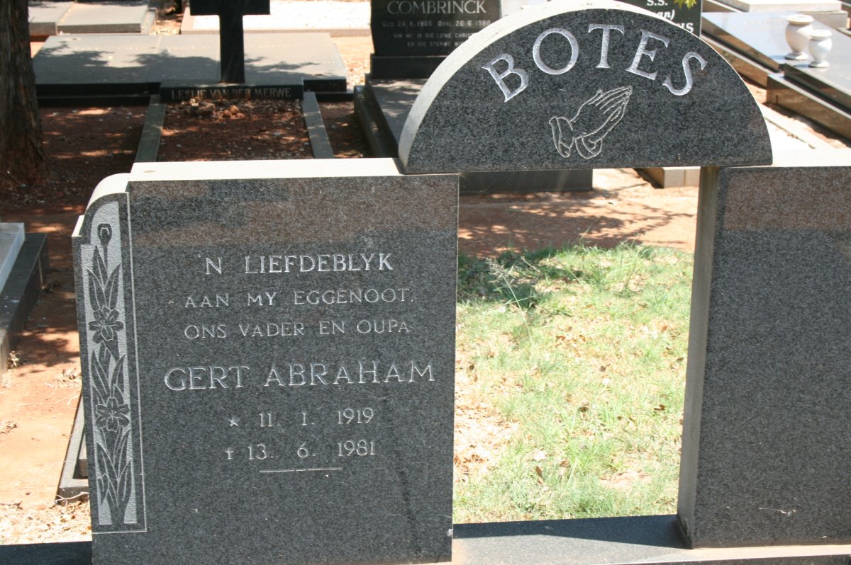BOTES Gert Abraham 1919-1981
