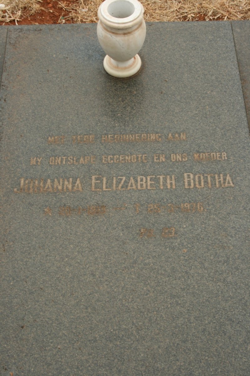 BOTHA Johanna Elizabeth 1913-1976