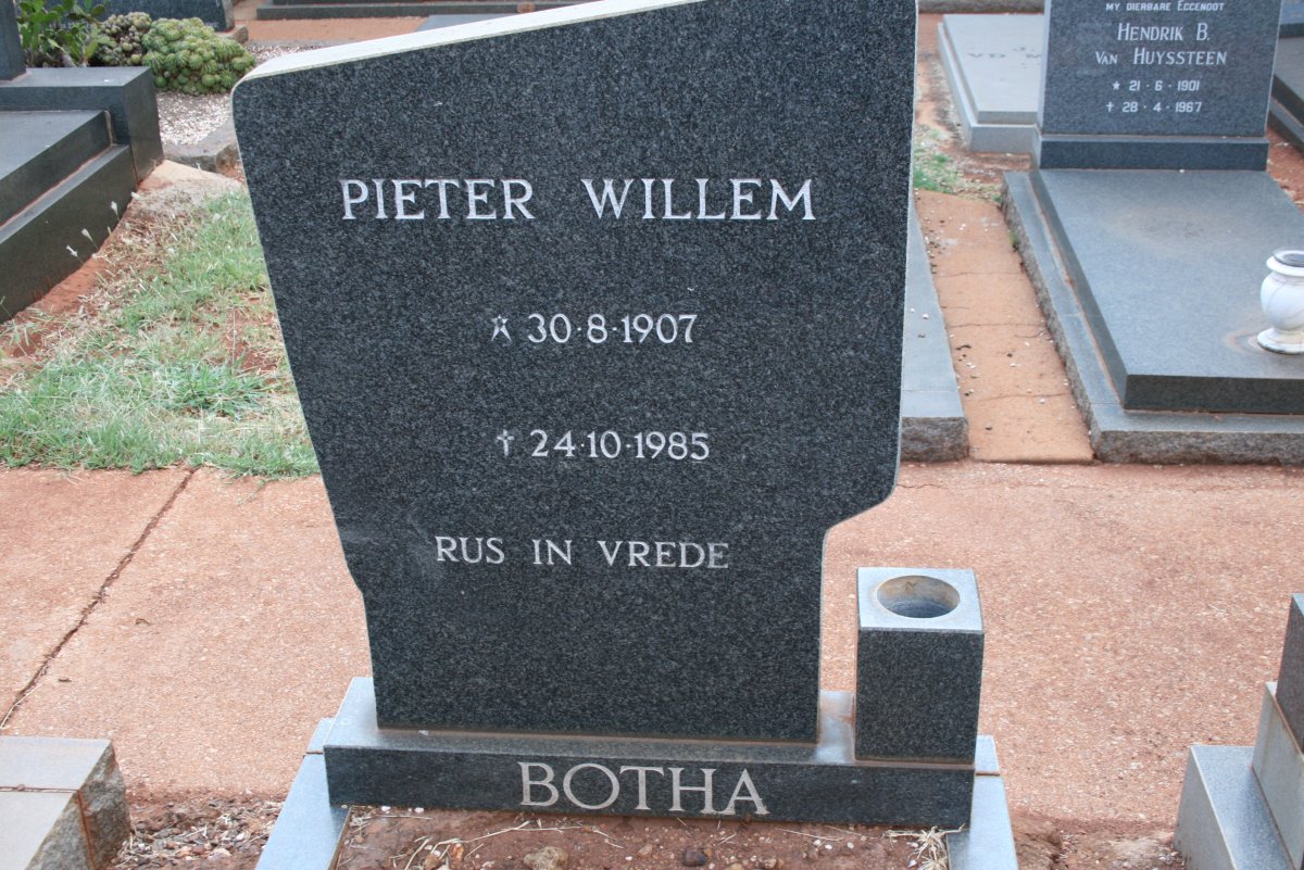 BOTHA Pieter Willem 1907-1985
