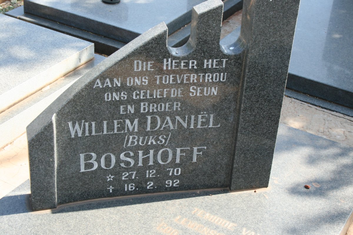 BOSHOFF Willem Daniël 1970-1992
