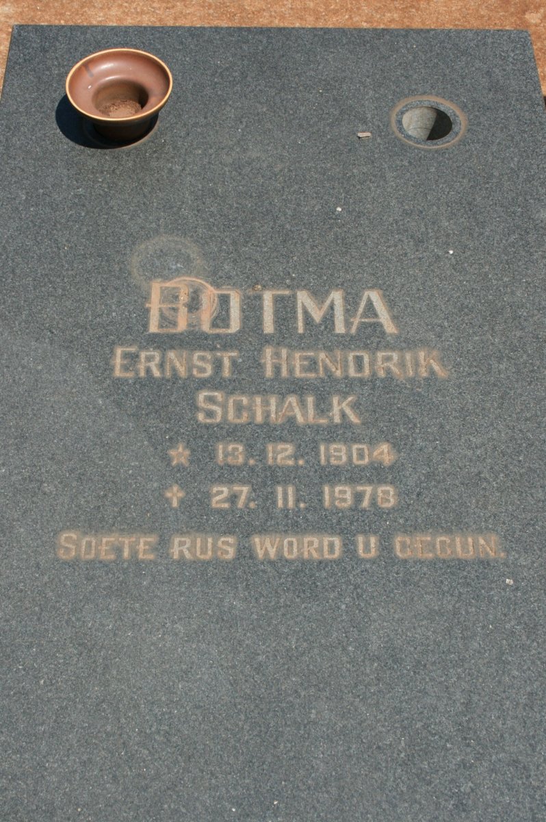 BOTMA Ernst Hendrik Schalk 1904-1978