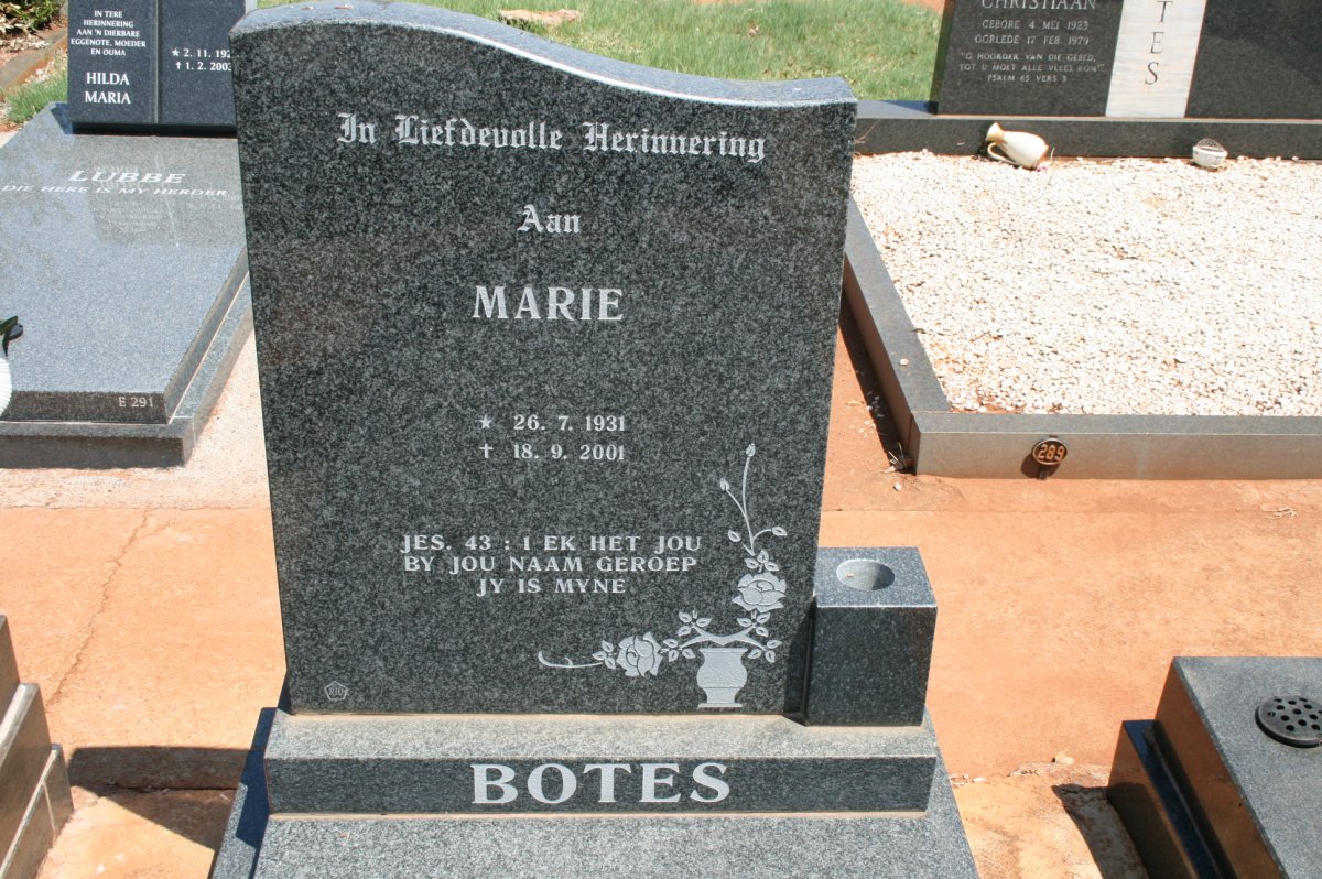 BOTES Marie 1931-2001