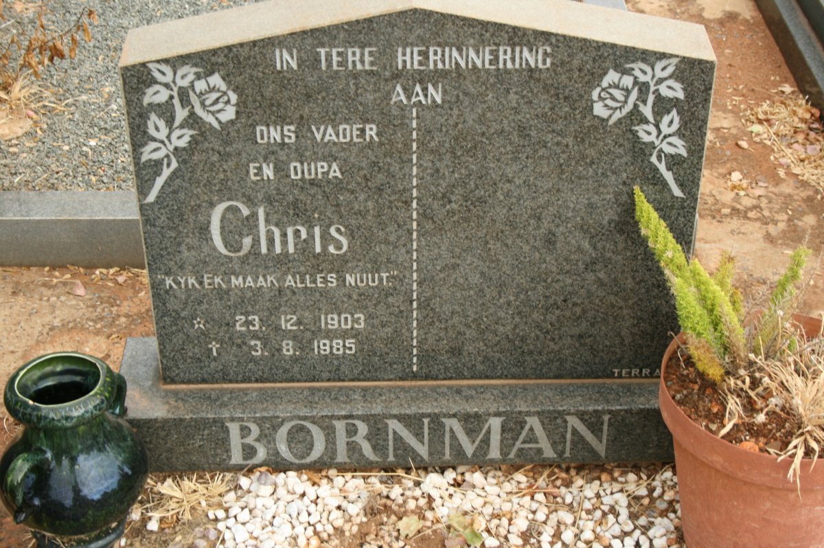 BORNMAN Chris 1903-1985