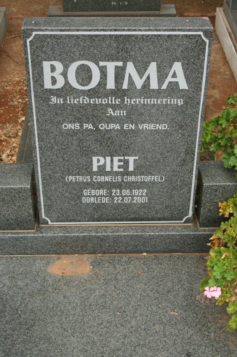 BOTMA Piet 1922-2001