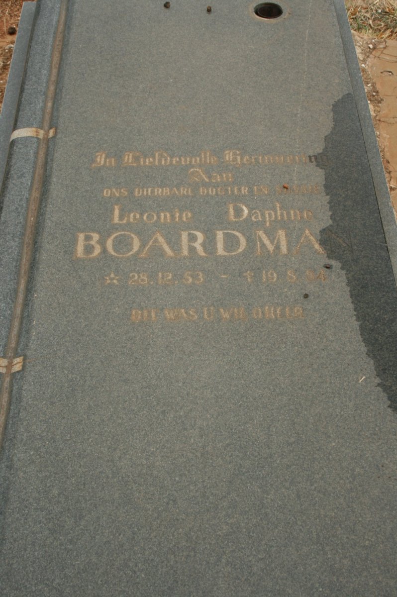 BOARDMAN Leonie Daphne 1953-1984
