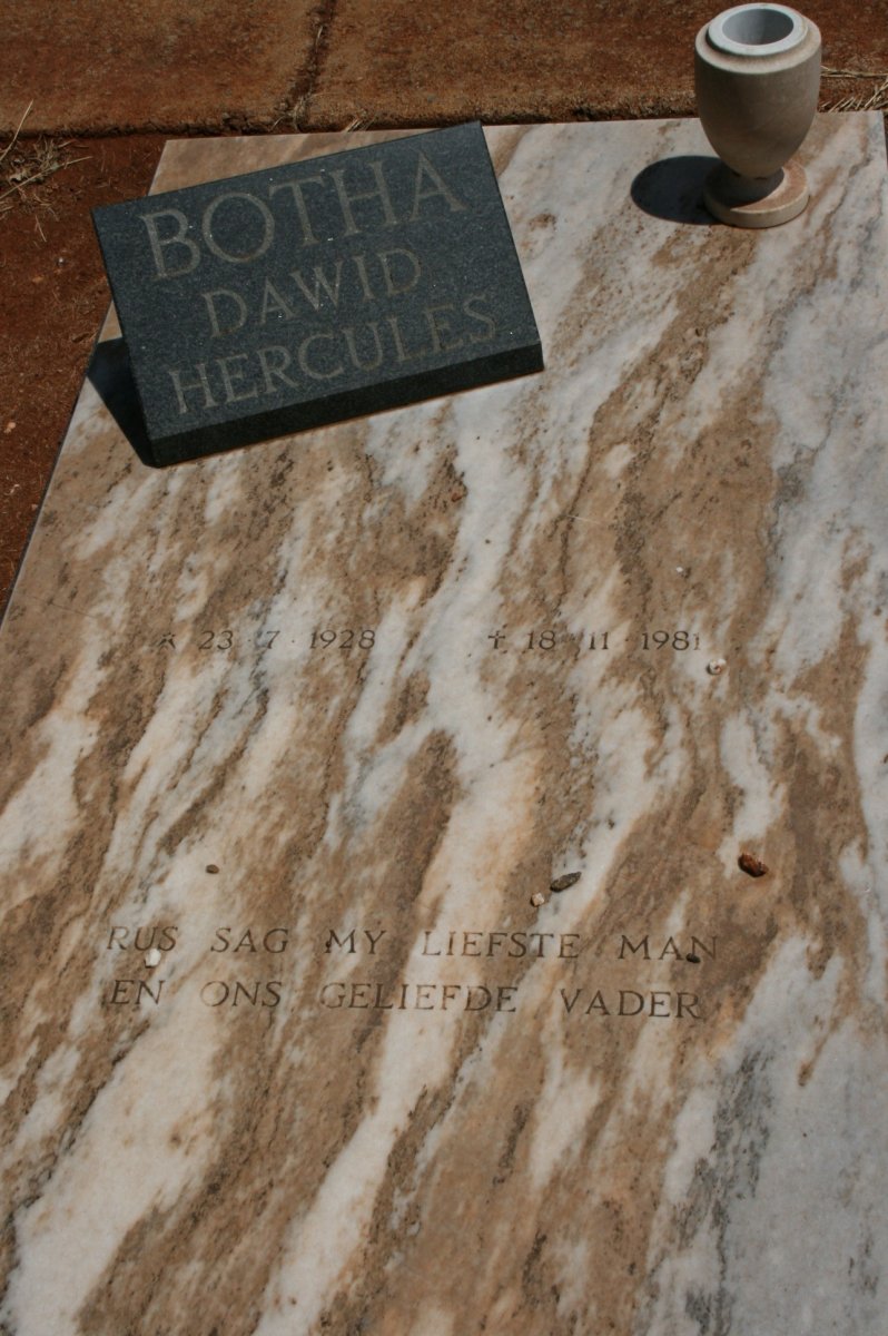 BOTHA Dawid Hercules 1928-1981