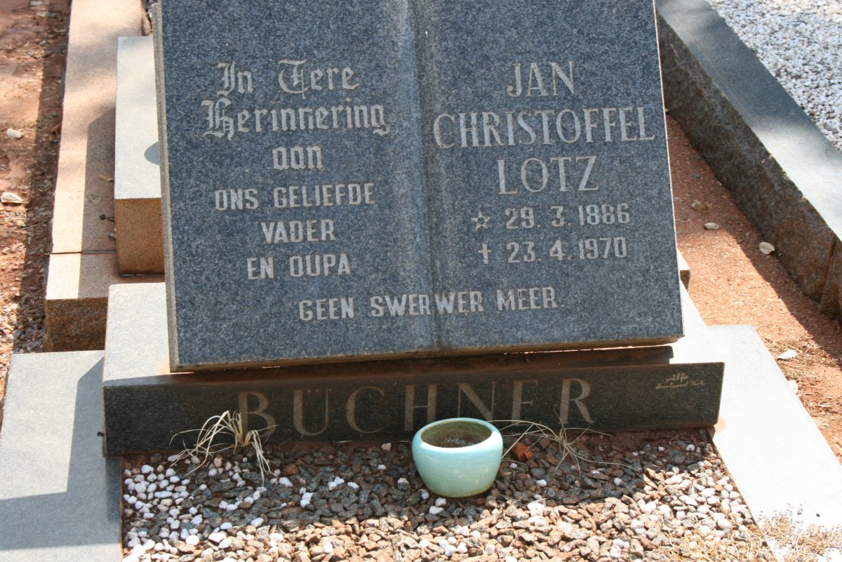 BÜCHNER Jan Christoffel Lotz 1886-1970