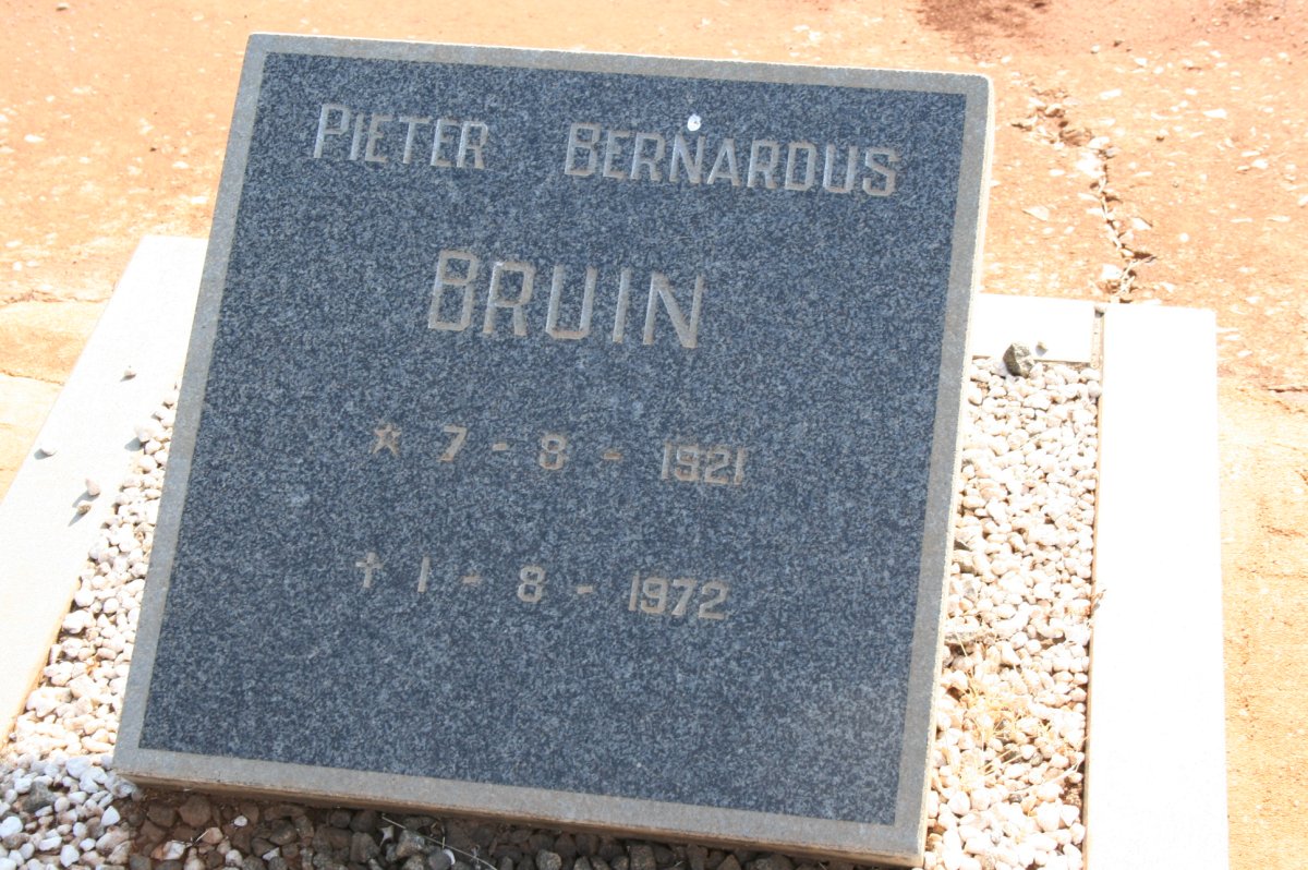 BRUIN Pieter Bernardus 1921-1972
