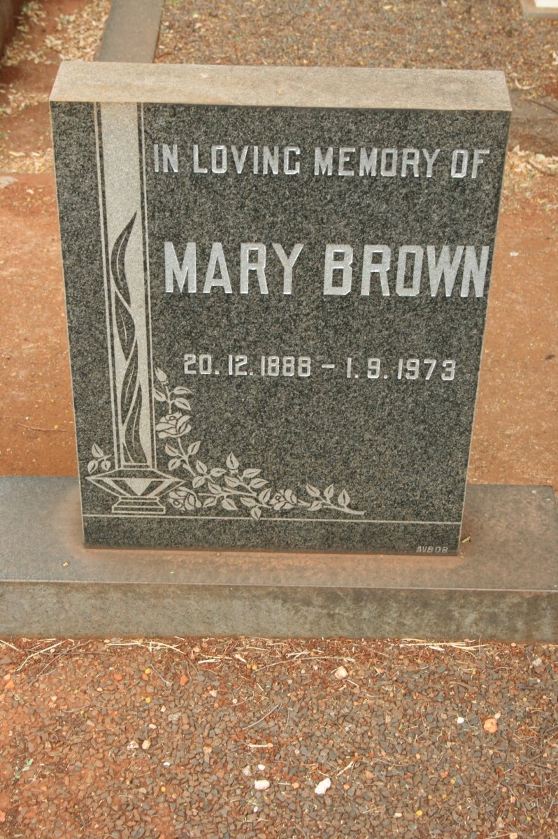 BROWN Mary 1888-1973