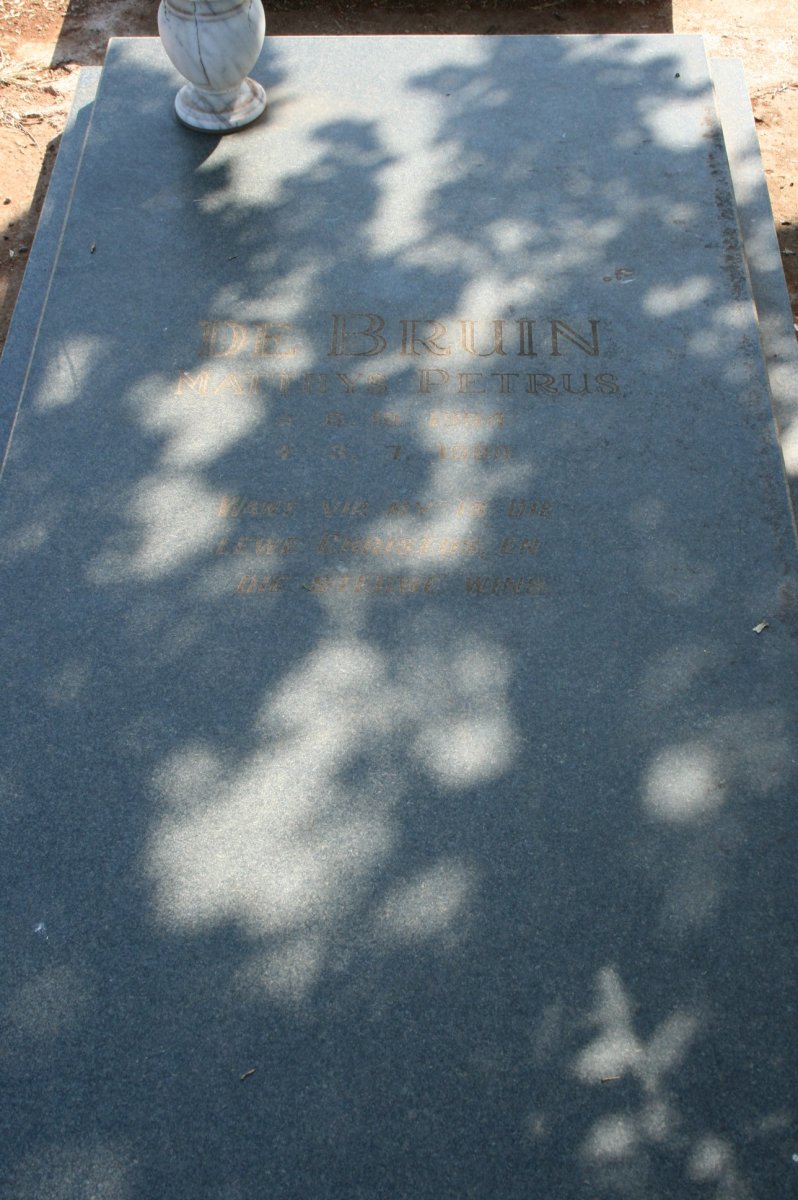 BRUIN Mathys Petrus, de 1954-1990