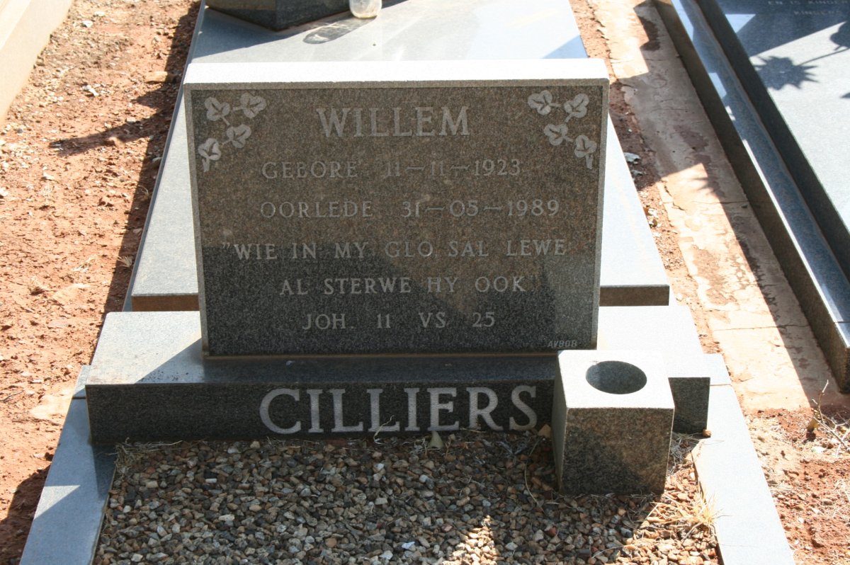 CILLIERS Willem 1923-1989