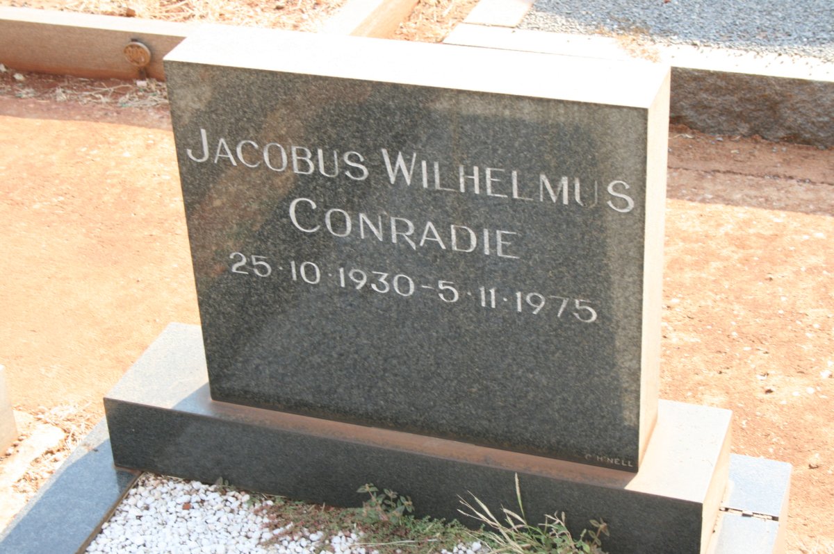 CONRADIE Jacobus Wilhelmus 1930-1975