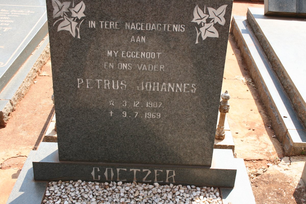 COETZER Petrus Johannes 1907-1969