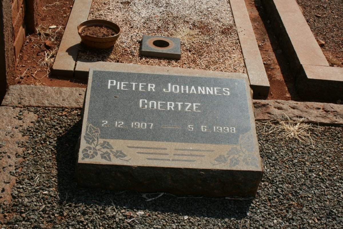 COERTZE Pieter Johannes 1907-1938