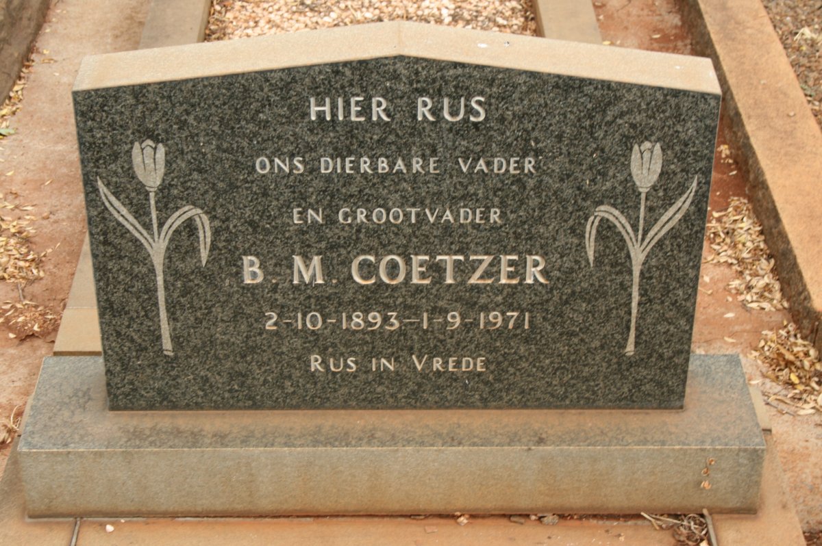 COETZER B.M. 1893-1971