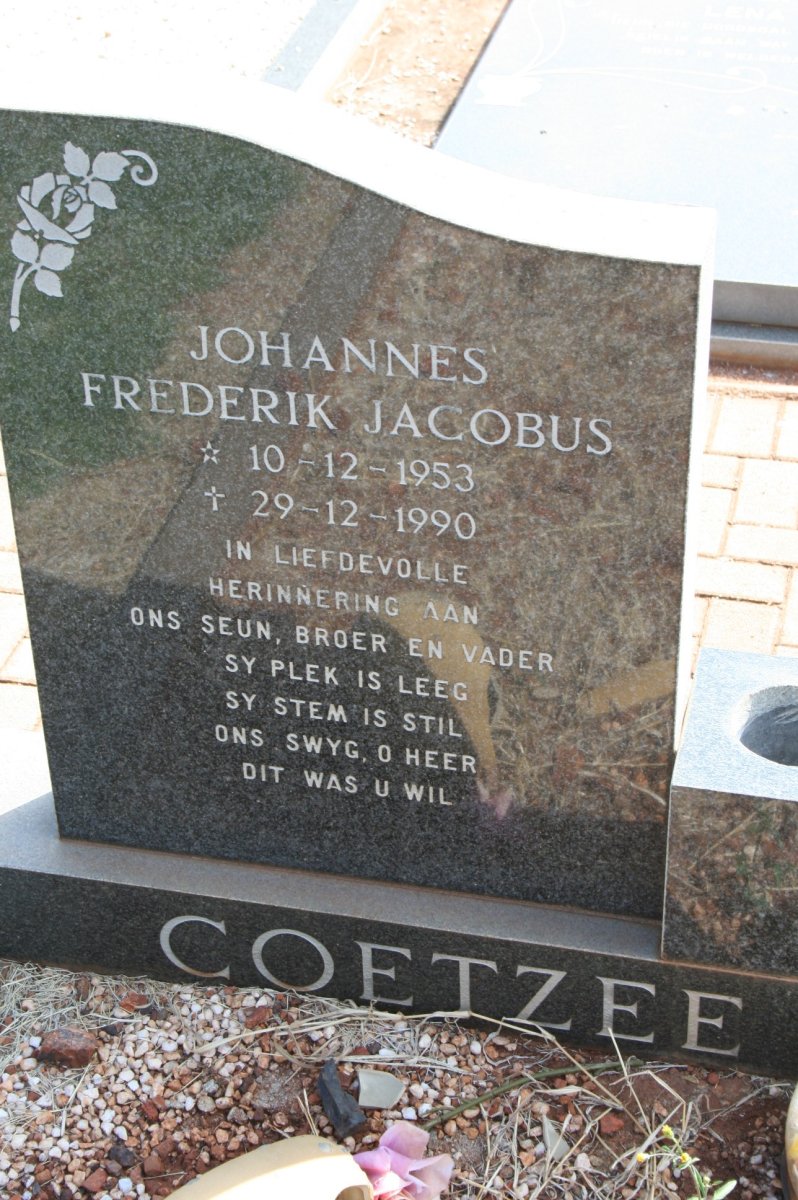COETZEE Johannes Frederik Jacobus 1953-1990