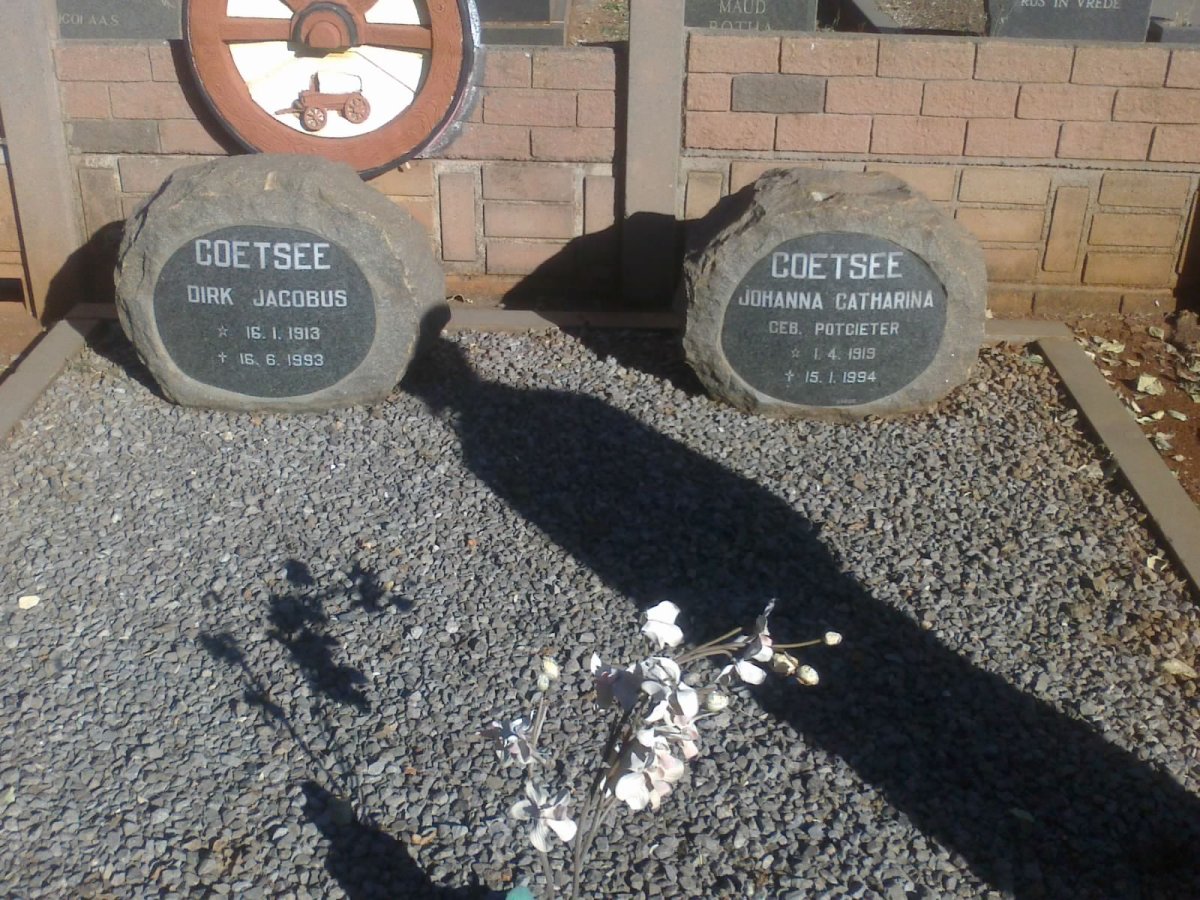 COETSEE Dirk Jacobus 1913-1993 &amp; Johanna Catharina POTGIETER 1919-1994