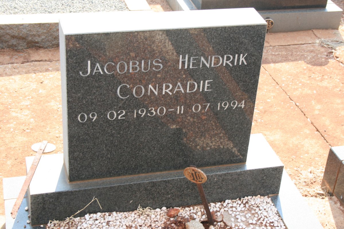 CONRADIE Jacobus Hendrik 1930-1994
