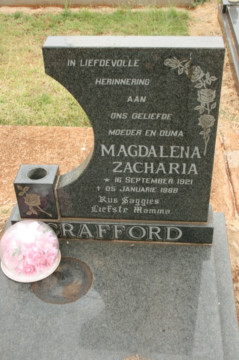 CRAFFORD Magdalena Zacharia 1921-1988