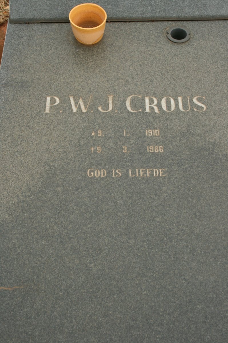CROUS P.W.J. 1910-1986