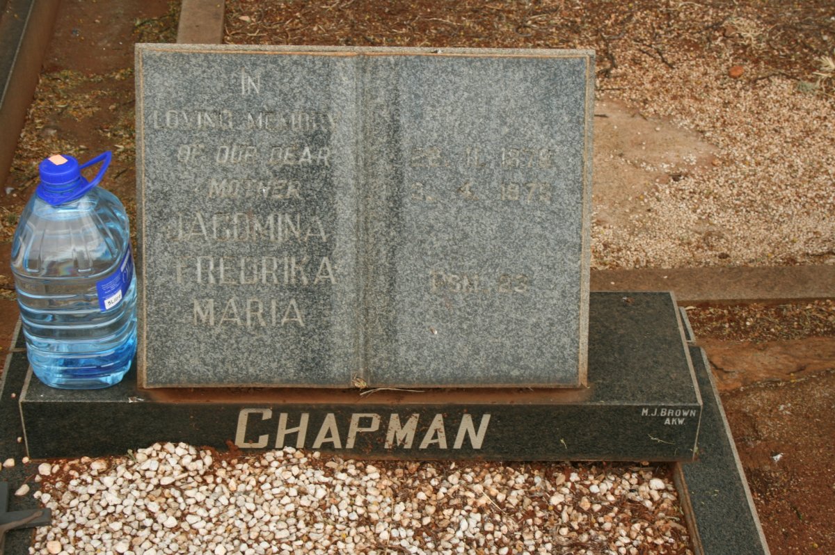 CHAPMAN Jacomina Fredrika Maria 1879-1975