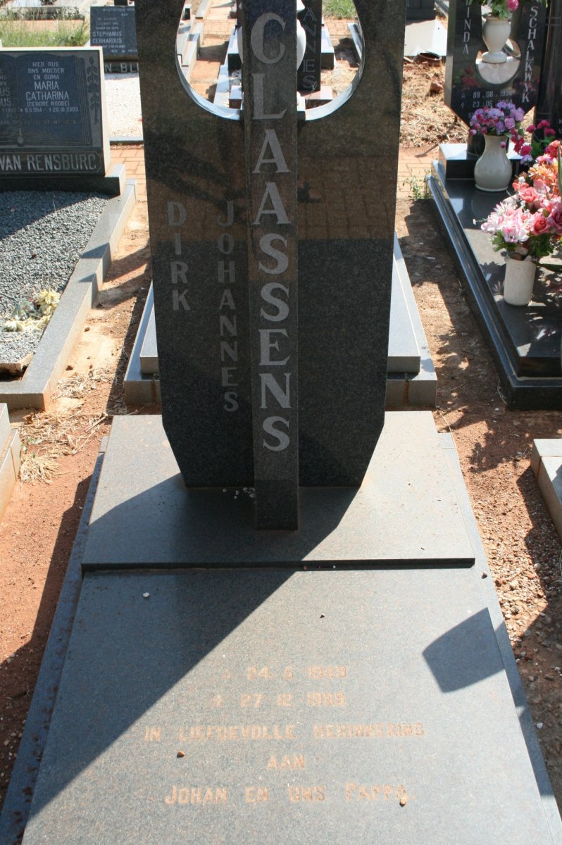 CLAASSENS Dirk Johannes 1949-1999