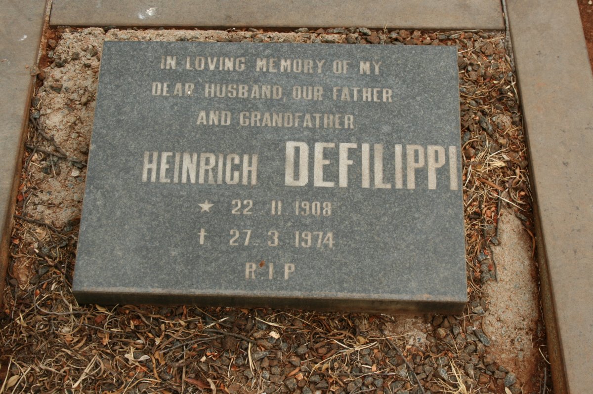 DEFILIPPI Heinrich 1908-1974