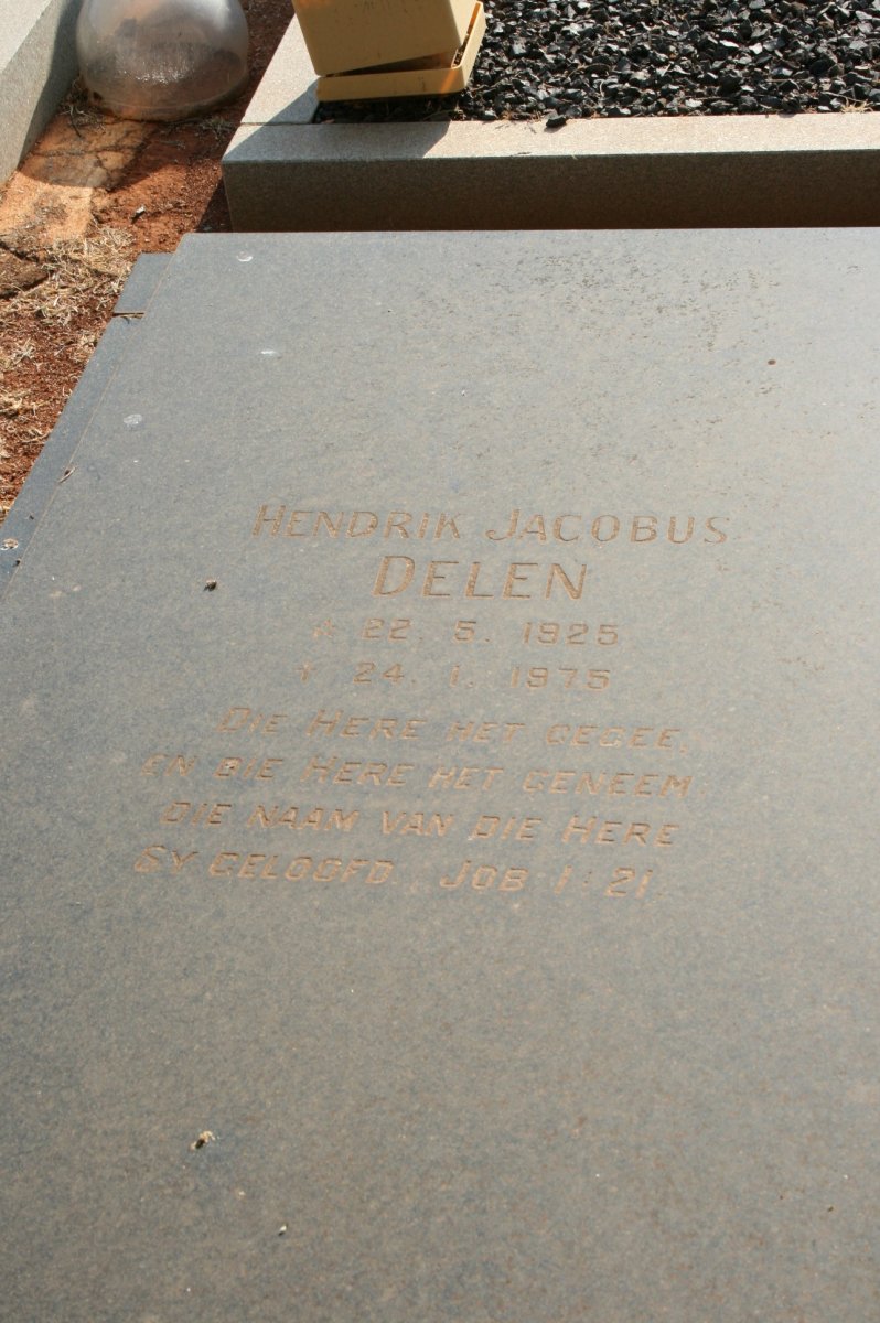 DELEN Hendrik Jacobus 1825-1975