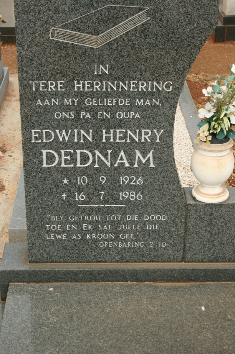 DEDNAM Edwin Henry 1926-1986
