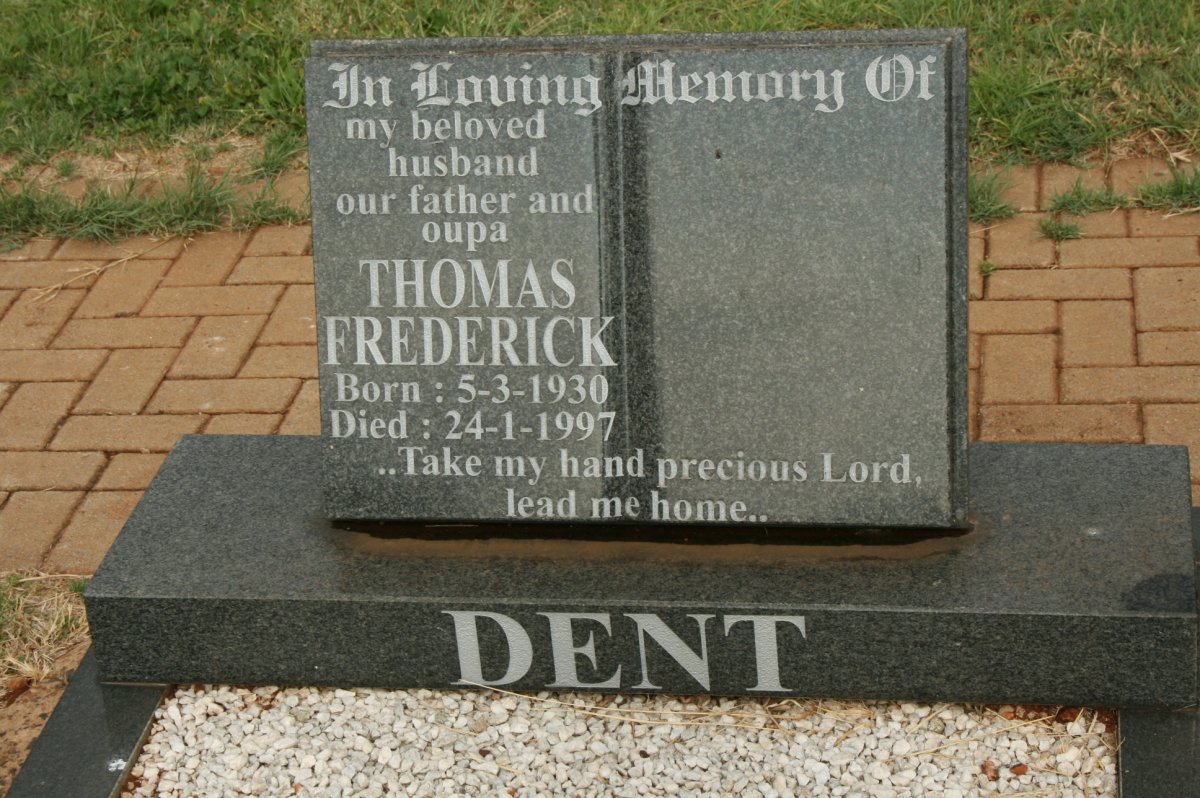 DENT Thomas Frederick 1930-1997