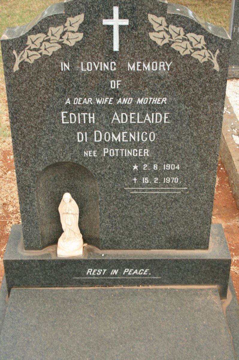DOMENICO Edith Adelaide, di nee POTTINGER 1904-1970