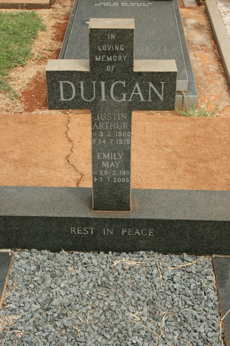DUIGAN Justin Arthur 1900-1978 &amp; Emily May 1911-2005