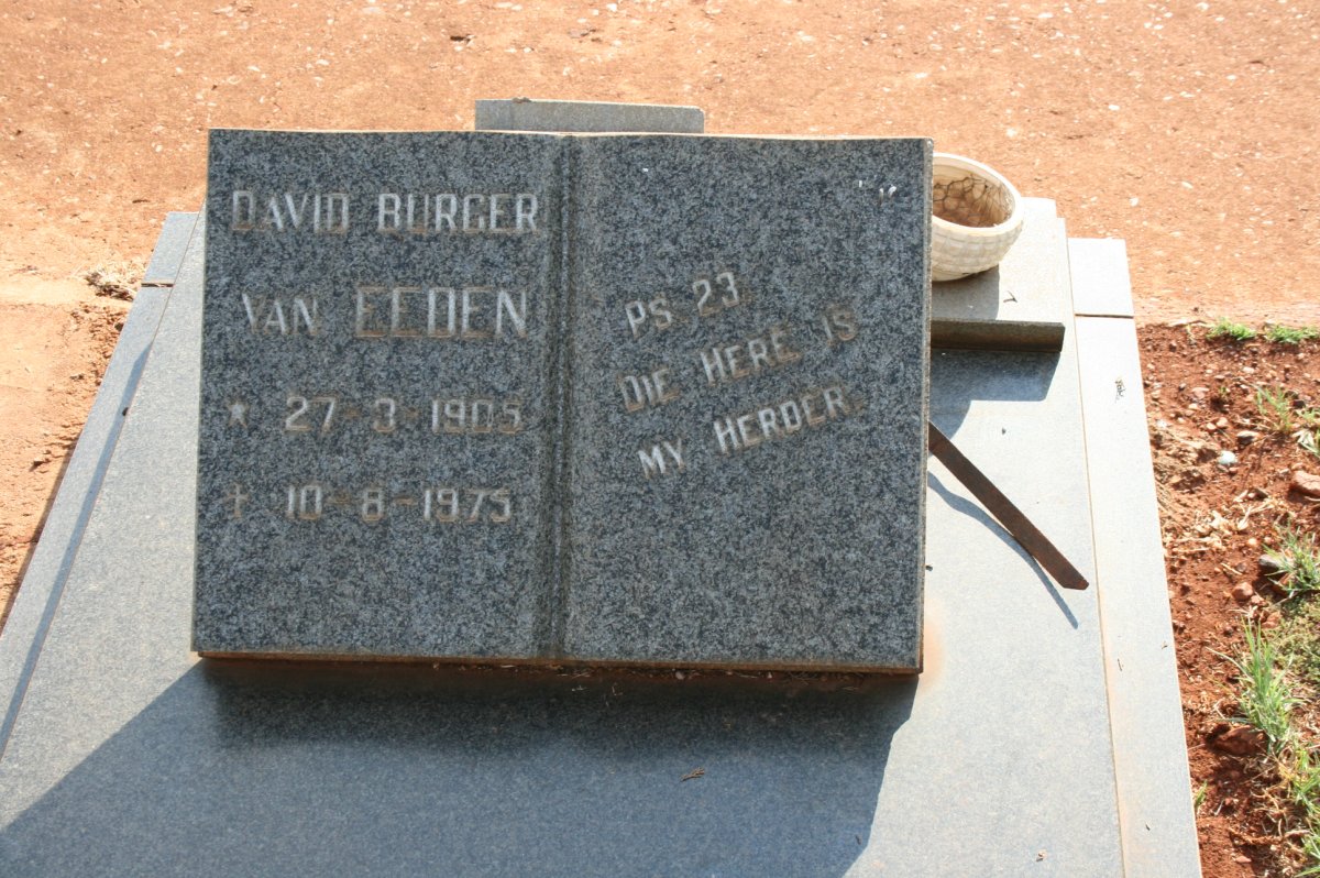 EEDEN David Burger, van 1905-1975