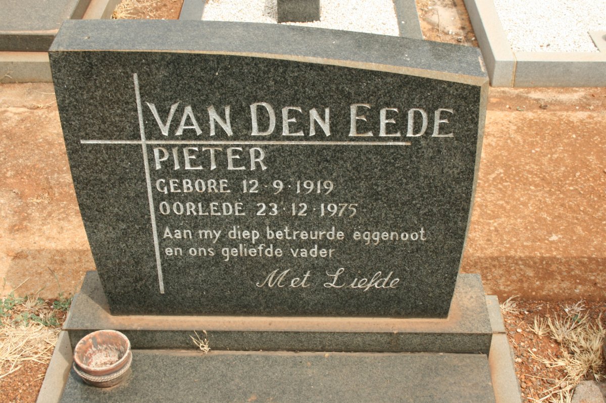 EEDE Pieter, van den 1919-1975