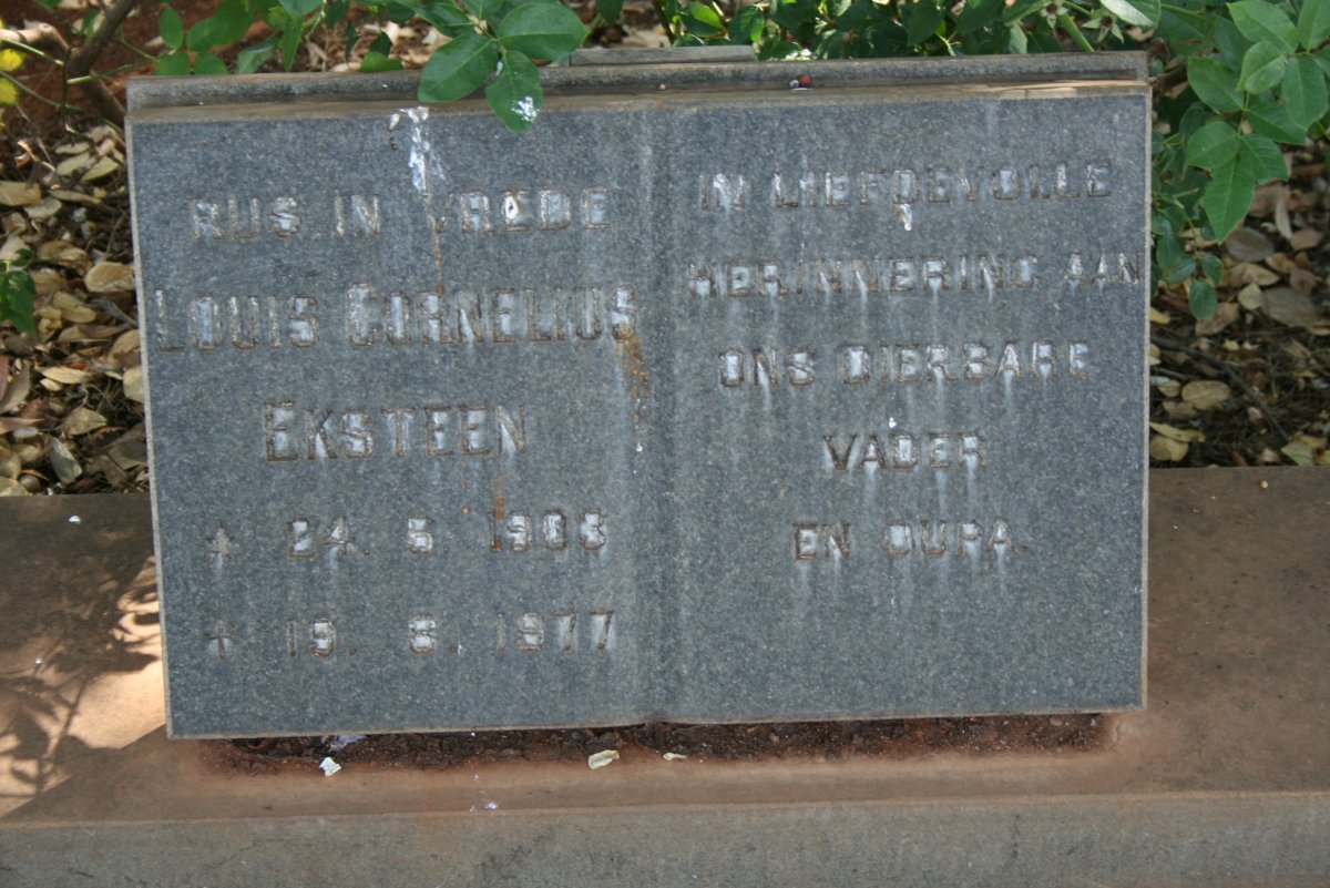 EKSTEEN Louis Gerhardus 1908-1977