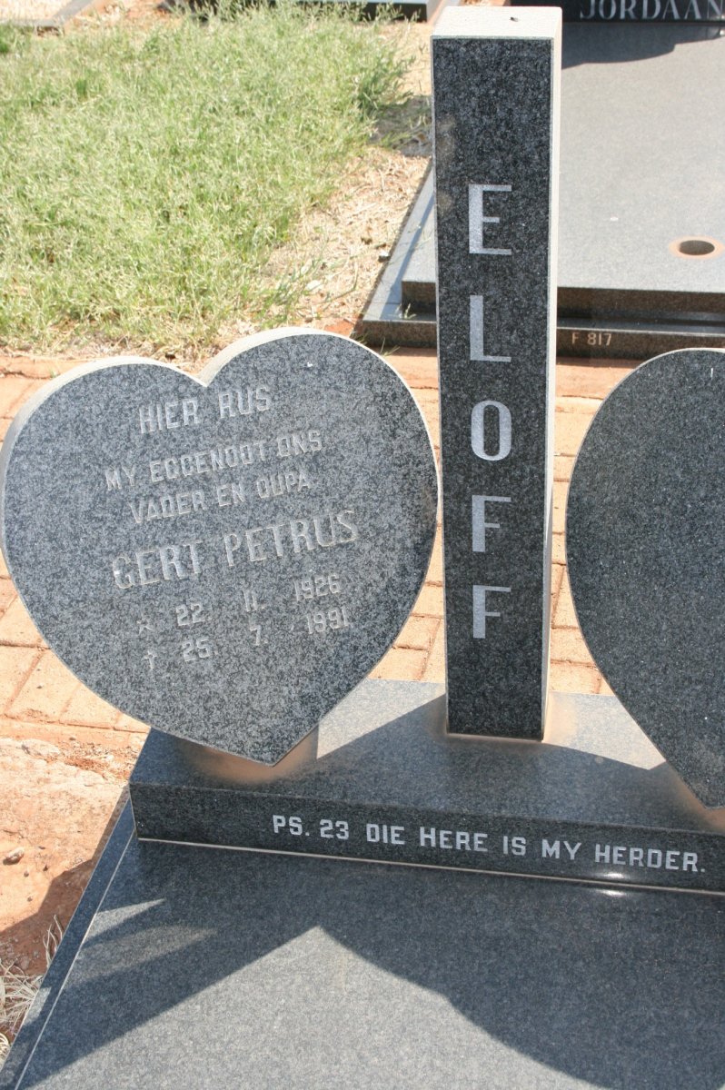 ELOFF Gert Petrus 1926-1991