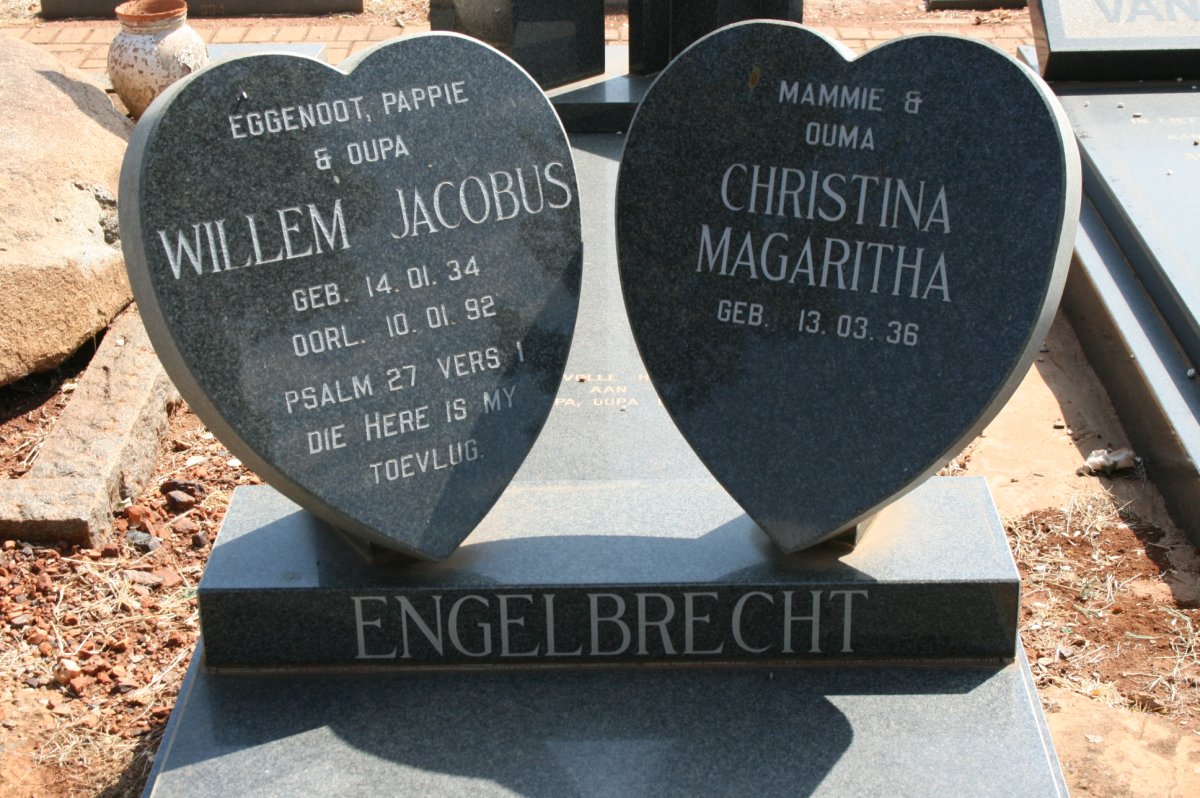 ENGELBRECHT Willem Jacobus 1934-1992 &amp; Christina Magaritha 1936-