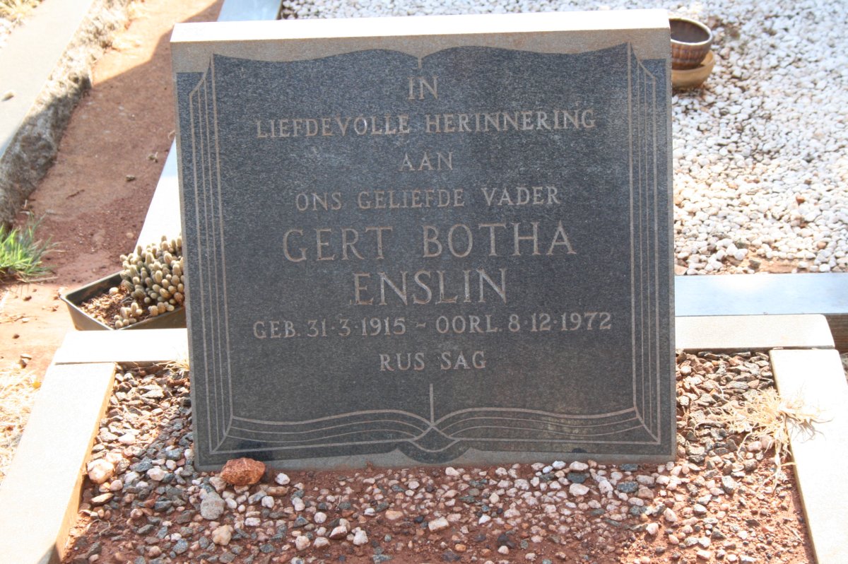 ENSLIN Gert Botha 1915-1972