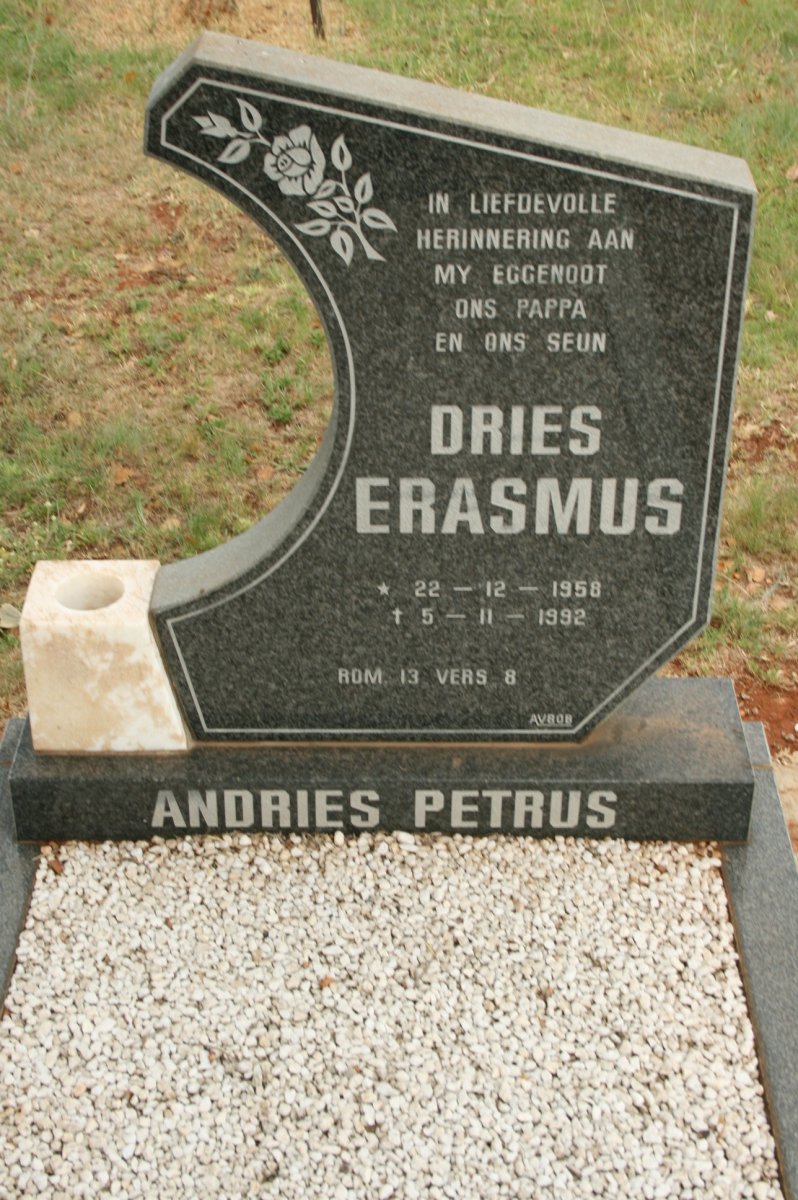 ERASMUS Andries Petrus 1958-1992