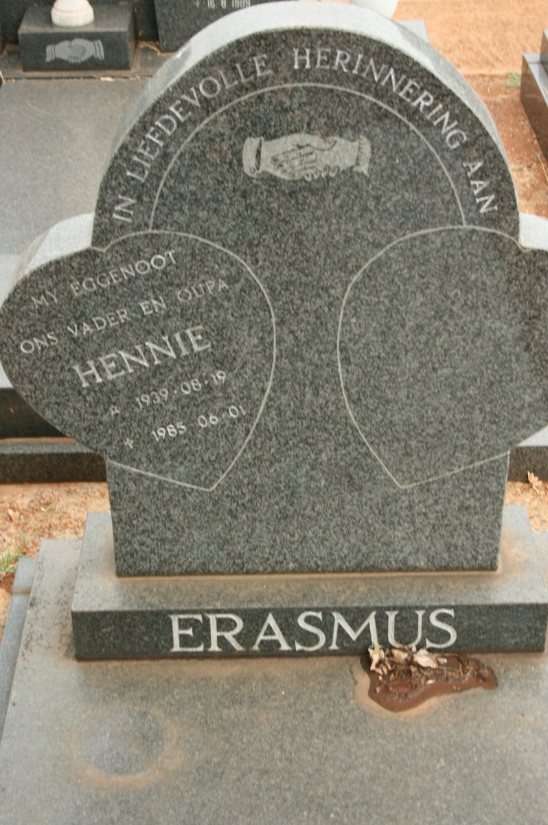 ERASMUS Hennie 1939-1983